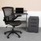 Flash Furniture Black Desk, Chair, Cabinet Set BLN-CLIFAPX5L-BK-GG - alternate 1